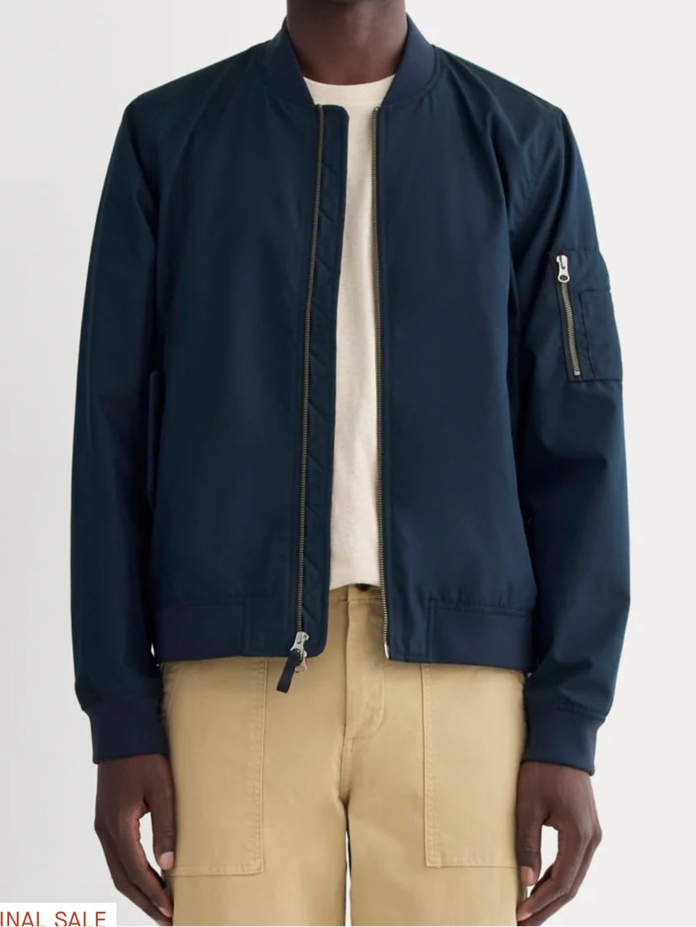 NWT Everlane The Bomber Jacket navy blue XXL